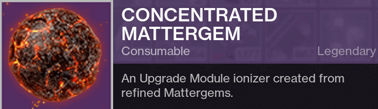 Destiny 2 Concentrated Mattergem