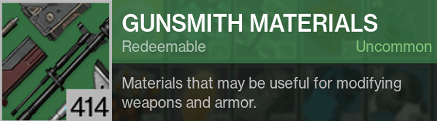 Destiny 2 Gunsmith Materials