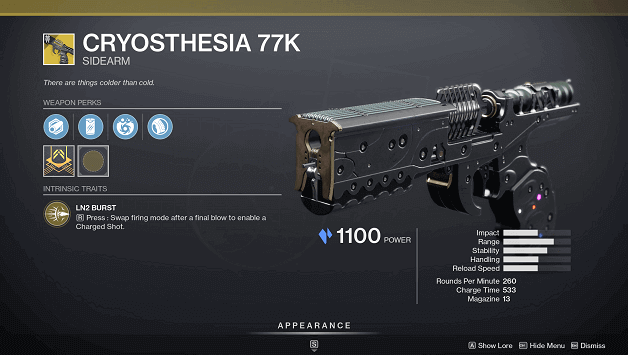 Destiny 2 Cryosthesia 77K