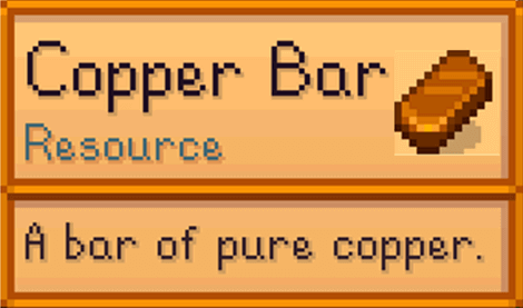 Copper Bar Stardew Valley