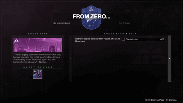 From Zero quest info