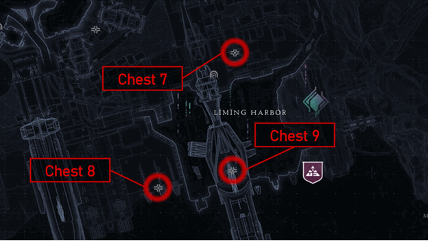 Liming Harbor 3 regional chests locations