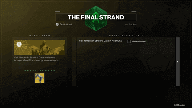 The Final Strand Quest Info