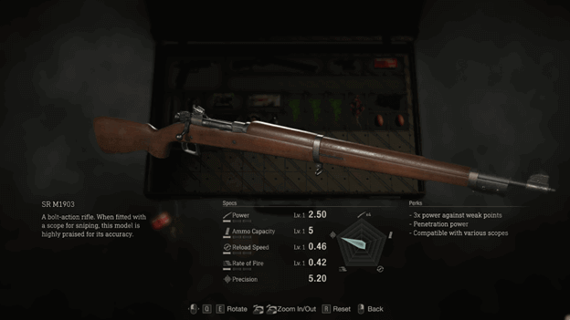 Resident Evil 4 Remake SR M1903 Rifle