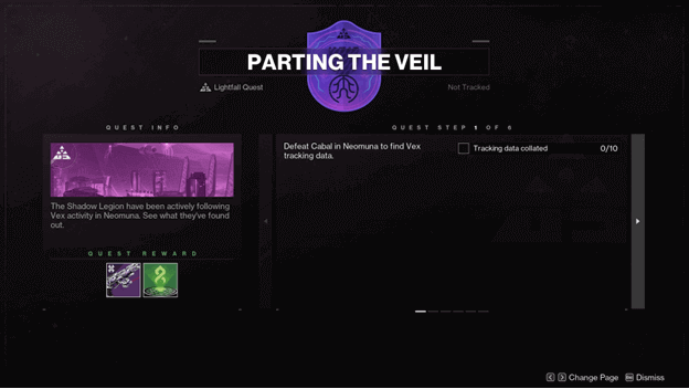 Parting the Veil Quest Info
