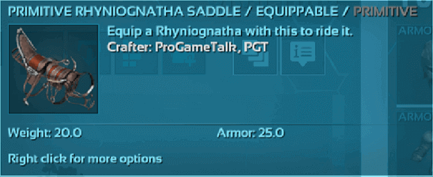 Rhyniognatha Saddle