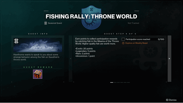Fishing Rally: Throne World Seasonal Quest Info