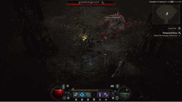 Defeat Scourge of the Land at Tormented Ruins Dungeon