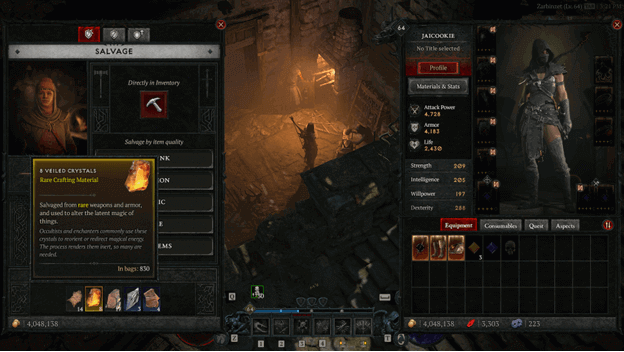 Diablo 4 Weapon Inventory