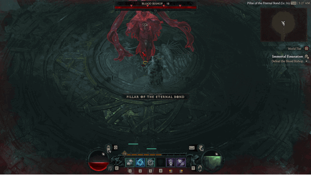 Defeating the Blood Bishop at the Immortal Emanation Dungeon