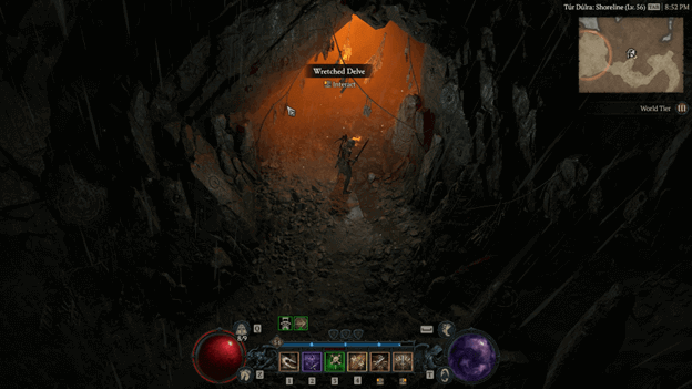 Wretched Delve cave near the shore in Tur Dulra