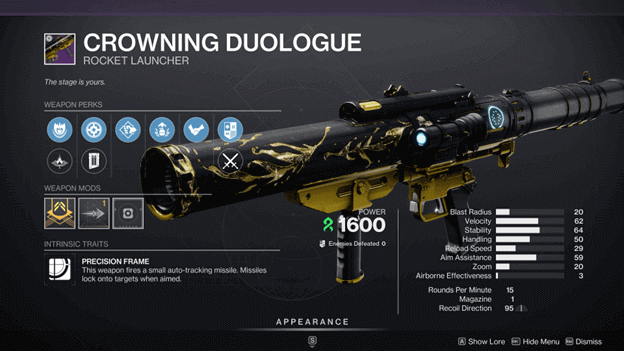 Crowning Duologue (Rocket Launcher)