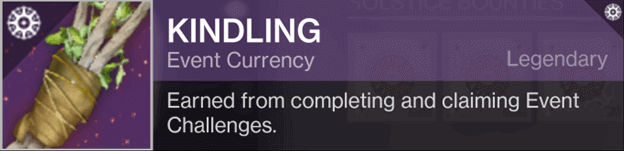Kindling Event Currency