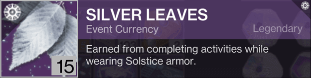 Silver Leaves Event Currency (Solstice 2023)