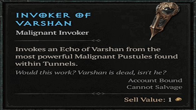 Invoker of Varshan (Malignant Invoker) D4