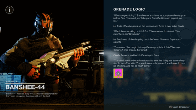 Grenade Logic (Ex Diris Exotic Quest) D2