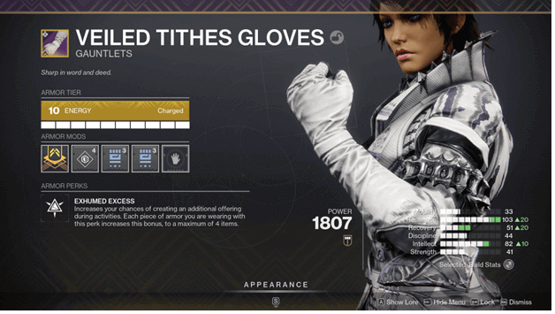 Veiled Tithes Gloves (Gauntlets)