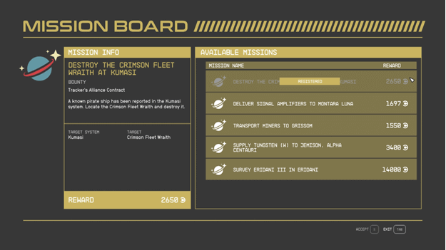 Starfield Mission Board