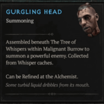Gurgling Head D4 (Season of Blood)
