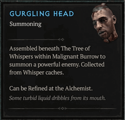 Gurgling Head D4 (Season of Blood)