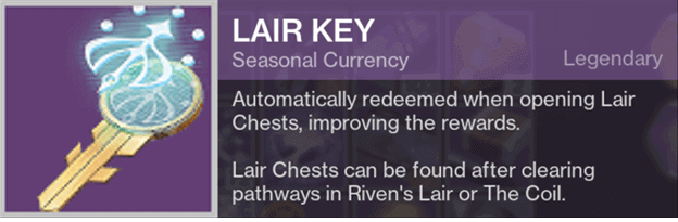 D2 Lair Key (Season of the wish)