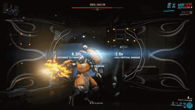 Sargas Ruk uses heat flame using his right arm against attack you