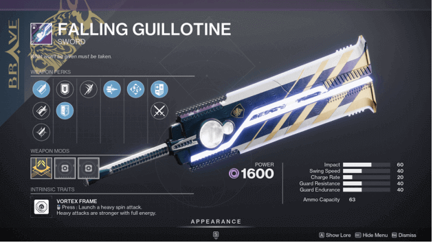 Falling Guillotine (Legendary Sword)