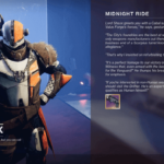 Lord Shaxx Midnight Ride (Into the Light) D2
